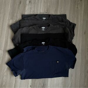 Dickies Men's Short Sleeve Tees in Black and Navy
